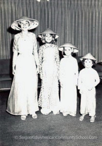 Deborah, Dori, Jayne, and Diane Britton enroute state side 1964 aboard U.S.S. President Cleveland. Circa 1964. Dori Britton Collection.