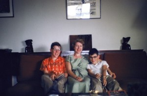 Michael O'Brien with mother, Dorothy Eggers, and brother Pat. Circa 1955 Saigon. Michael O'Brien Collection.