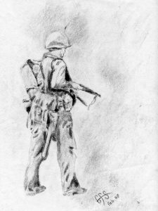 Drawings by Frank Stoddard while in Viet Nam. Circa 1967 Frank Stoddard collection.